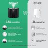OPOWO Humidifiers for Bedroom, Cool Mist Humidifier for Baby and Plants, 5.5L Top Fill Humidifier for Large Room with Essential Oil Diffuser, Sleep Mode, Timer, Touch and Remote, Auto Off - Black - Image 2