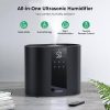 OPOWO Humidifiers for Bedroom, Cool Mist Humidifier for Baby and Plants, 5.5L Top Fill Humidifier for Large Room with Essential Oil Diffuser, Sleep Mode, Timer, Touch and Remote, Auto Off - Black - Image 3