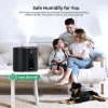 OPOWO Humidifiers for Bedroom, Cool Mist Humidifier for Baby and Plants, 5.5L Top Fill Humidifier for Large Room with Essential Oil Diffuser, Sleep Mode, Timer, Touch and Remote, Auto Off - Black - Image 7